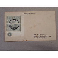 9 June 1954 Malaya Straits Settlement Penang Queen Elizabeth 4v Block 6c 6cents Private FDC