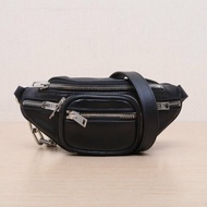ALEXANDER WANG Attica腰包Mini22黑色羊皮肩背包