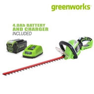 Greenworks เครื่องตัดแต่งพุ่มไม้, เล็มพุ่ม 40V 24 นิ้ว  รวมแบตฯ 4.0 แอมป์ และที่ชาร์จ, Hedge Trimmer w/ 4.0 Ah Battery, Charger As the Picture One