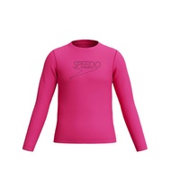 Speedo Unisex Long Sleeve Classic Logo Rash Guard - Margarita Pink