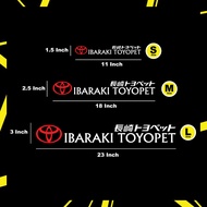 ibaraki toyobet toyota car sticker / K115