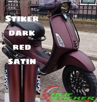Skotlet Motor Merah Tua Doff Stiker Dark Red Metalik