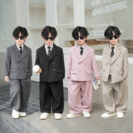 Children's Suit for Boys - Stylish Pageant Host Blazer Set for Baby Stage Shows, First Birthday Phot