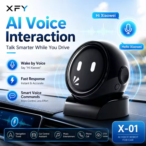 XFY X-01 AI Car Voice Robot Car Intelligent Driving Partner Voice Navigation Music Call Control 2.4G