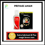 Paket Hemat Tissue Super Magic Man Pria Tahan Lama isi 6 Pcs & Sutra Lubricant 50mL Pelumas Gel Peli