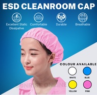 [ORIGINAL] ESD Cap Cleanroom Cap X 2Pcs - White, Blue 防静电帽 Antistatic Cap Topi ESD Cleanroom Hats Cl