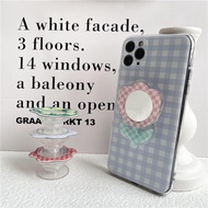 Tulip Flower Mirror Mobile phone stand desktop Acrylic Epoxy Transparent Airbag Bracket Back Sticker Support Phone Fastened Ring in Stock Phone Holder