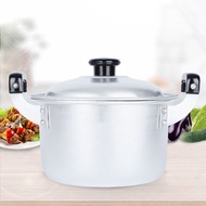 NSITOT Kitchen Thickened Old Style Silver Small Multi-purpose Aluminum gas cooker Cookware Stew Pot Soup Pot