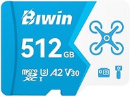Biwin MS160 MicroSDHC UHS-I Memory Card 512GB - Read up to 160MB/s - A2 V30 U1 Class 10-4K UHD Video