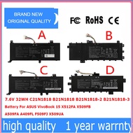 C21N1818 B21N1818 B21N1818-2 B21N1818-3 Laptop Battery For ASUS VivoBook 15 X512FA X509FB A509FA A40