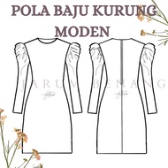 POLA BAJU KURUNG MODEN/DEWASA/KANAK KANAK