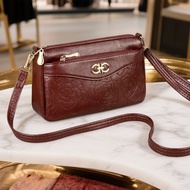 11.13 Mother Flow Female Bag Solid Color pu Ladies Diagonal Shoulder Bag Embossed