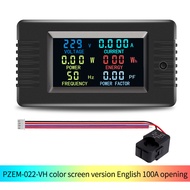 เครื่องตรวจจับไฟแสดงผลแบบดิจิตอลไฟฟ้ากระแสสลับอเนกประสงค์80 ~ 260V 0-10A 2200W PZEM-020/022VH หน้าจอ