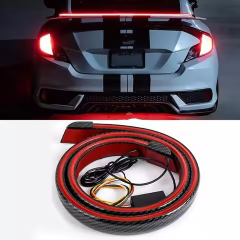 Dynamic LED Sequential Lighting 120cm Spoiler Rear Tail Warning Light for Clear Turn Indication and 