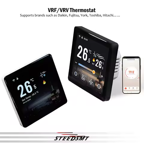 VRF/VRV THERMOSTAT for Smrat TUYA ZIGBEE Compatible with Daikin,Fujitsu,Mitsubishi,York,Toshiba Cent