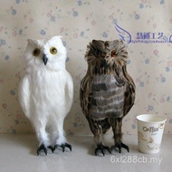 Burung Hantu Bulu Burung Tiruan Burung Hantu Putih Hiasan Fotografi Prop Model Statik Burung Hantu B