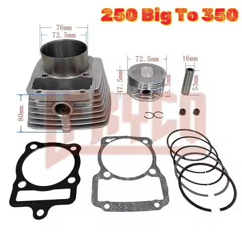 Motorcycle Accessories Engine Parts 72.5mm Big Bore Cylinder Kit Motor For Honda CG250 CG350 CG350 C