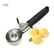 FHS Stainless Steel Ice Cream Spoon Metal Ice Cream Cookie Scoop Melon Fruit Baller Ice Ball Maker Kitchen Tools