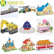 MIQUELZA 3D Castle Airplane Assembly Model, Building Model 3d Puzzles, Cartoon Castle EVA Airplane C
