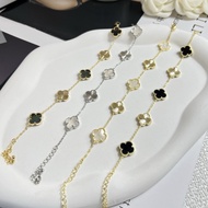 Super hot mixed color 4-leaf clover bracelet