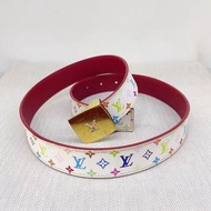 Louis Vuitton 彩色 Monogram 皮帶