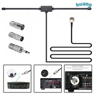 LONNG FM Dipole Aerial, Stereo Plug Play Radio Antenna, Portable 75Ohm Universal Aerial Connector Ho