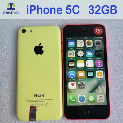 4.0" Original iPhone 5C Mobile Phone 4.0 Display Screen 32GB ROM WIFI IOS Old Phone Unlocked 3G Dual