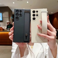 Simple solid color wristband phone Case Samsung Galaxy S24 Ultra S24 Plus S24 S23 Ultra S23 Plus S23