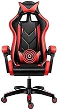 Gaming Chair Racing Style With Massage Lumbar Pillow Ergonomic High Back Computer Chair Height Adjustment, Headrest And Lumbar Support E-Sports Swivel Chair LEOWE (Color : Red)