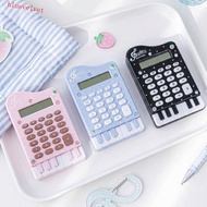 BLUEVELVET Piano Shape Calculator, ABS Portable Mini Calculator, Cute Musical Note Printed Lightweig