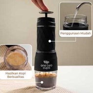 Hand Press Mini Espresso Coffee Maker 3 in 1 20 Bar 120ml - HS-8439 pa