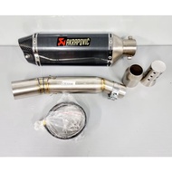 ท่อสลิปออน สลิปออน CB300R ขนาด 2 นิ้ว งานสแตนเลสแท้ พร้อมปลายท่อ Akapovic เคฟล่า ยาว 14 นิ้ว อุปกรณ์