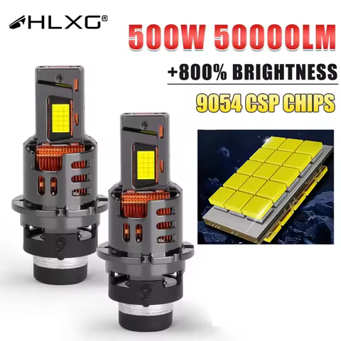 HLXG 1:1 D2S D4S Led Headlight HID D2S Led Canbus Xenon Bulb Turbo Led D2R D4R Car Lamp Auto Light 6