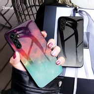 Zenso Starry Sky Series Glass Back Cover for Samsung S26FE Phone Case, Starry Sky Painted Glass Anti