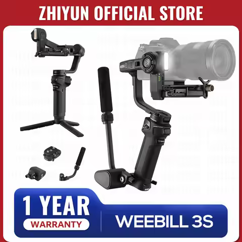 ZHIYUN Official WEEBILL 3S Handheld Camera Stabilizer 3-Axis Gimbal Bluetooth Shutter Gimbals for DS