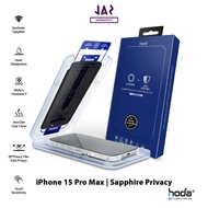 Hoda Anti-Peeper(Privacy) Sapphire Screen Protector for iPhone 15 Pro Max (2023) (Dust-Free Helper I
