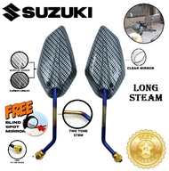 SUZUKI Smash 110-115 | Motorcycle Side Mirror Long Steam 2 Tone Carbon Design Accessories | COD