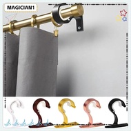 MAGICIAN1 1Pc Curtain Rod Brackets, Home Ceiling Aluminum Alloy Rod Installation Hook, Crossbar Fixing Clip Wall-Mounted Thickening Drapery Hanging Rack For Kitchen Living Room