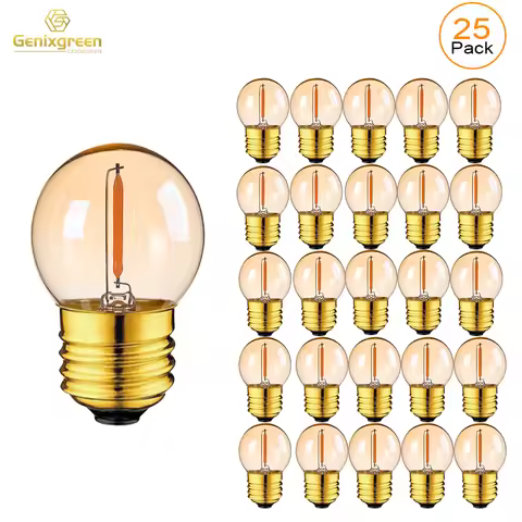 Vintage Globe Light Bulb G40 1W Equal to 10 Watts Led Filament Bulb 2200K Warm White 220V Gold Tint 