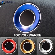 NOBELJIAOO Car Interior Steering Wheel Emblem Decorative Circle Ring Styling Case For Volkswagen VW Golf 4 5 Polo Jetta Mk6 Accessories Covers K7P7