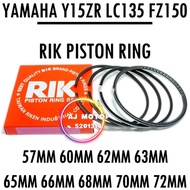 RIK PISTON RING YAMAHA LC135 Y15ZR FZ150 57MM 60MM 62MM 63MM 65MM 66MM 68MM 70MM LC Y15 FZ BLOCK UMA