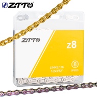 ZTTO Bicycle Chain 8 Speed 116 Links 8S MTB Mountain Road Bike Chain With Magic Missing Link Connect