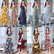 Rainbow House Women Mother's  Plus Size Floral Hawaiian Dress Casual Party Vietnam Dresses