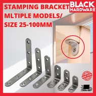 Black Hardware 304 Thickened Solid Stainless Steel Angle Bracket L Shape Shelf Rak Shape Shelf Corne