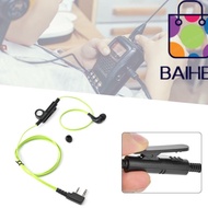 BAIHEE Earphone PTT Mic, ABS 2 Way Earpiece, Two Way Radio 2 Pin Walkie Talkie Earphones for Kenwood