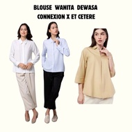 KEMEJA CONNEXION X ET CETERA Adult Blouse Shirt Size SML XL XXL BBW390