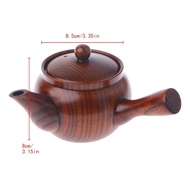 (Willie Samuel)Chinese Style Traditional Nature Wooden Teapot Long Handle Portable Coffee Tea Maker Pot Kettle
