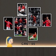 Tranh Bộ 6 Tấm Decor Phòng Cầu Thủ RONADOL Dán Tường Cán Nhựa Fomex 5mm Dán Keo Xốp Chuyên Dụng BH V