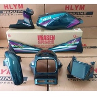 Y763 YAMAHA RXZ MILI 55K 3XL IMASEN HIJAU TERUNG DBG COVER SET WITH STICKER SIAP TANAM