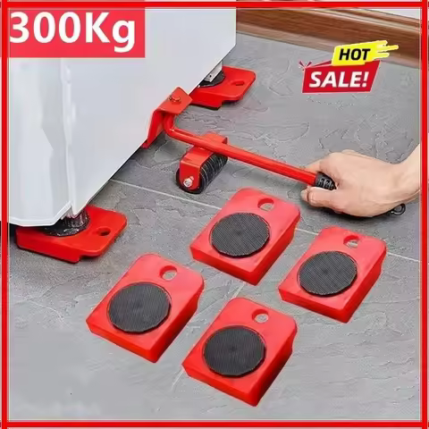 Furniture Moving Transport Roller Set Removal Lifting Moving Tool Set Wheel Bar Mover Moving Heavy S
